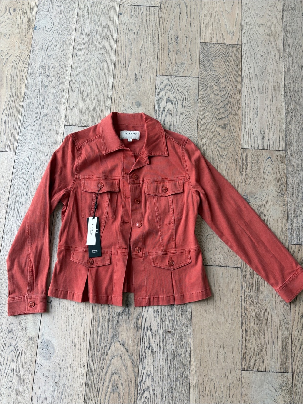 Liverpool Rust Red Denim Jacket